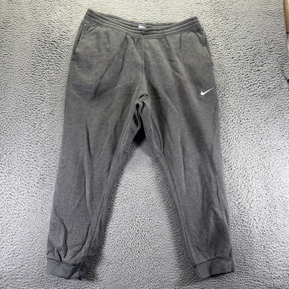 Vintage Nike Sweatpants Mens 2XL Gray Jogger Tapered Fleece-Lined Sports Running
